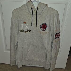 Women's Holland Cooper Light Gray Embroidered Hoodie